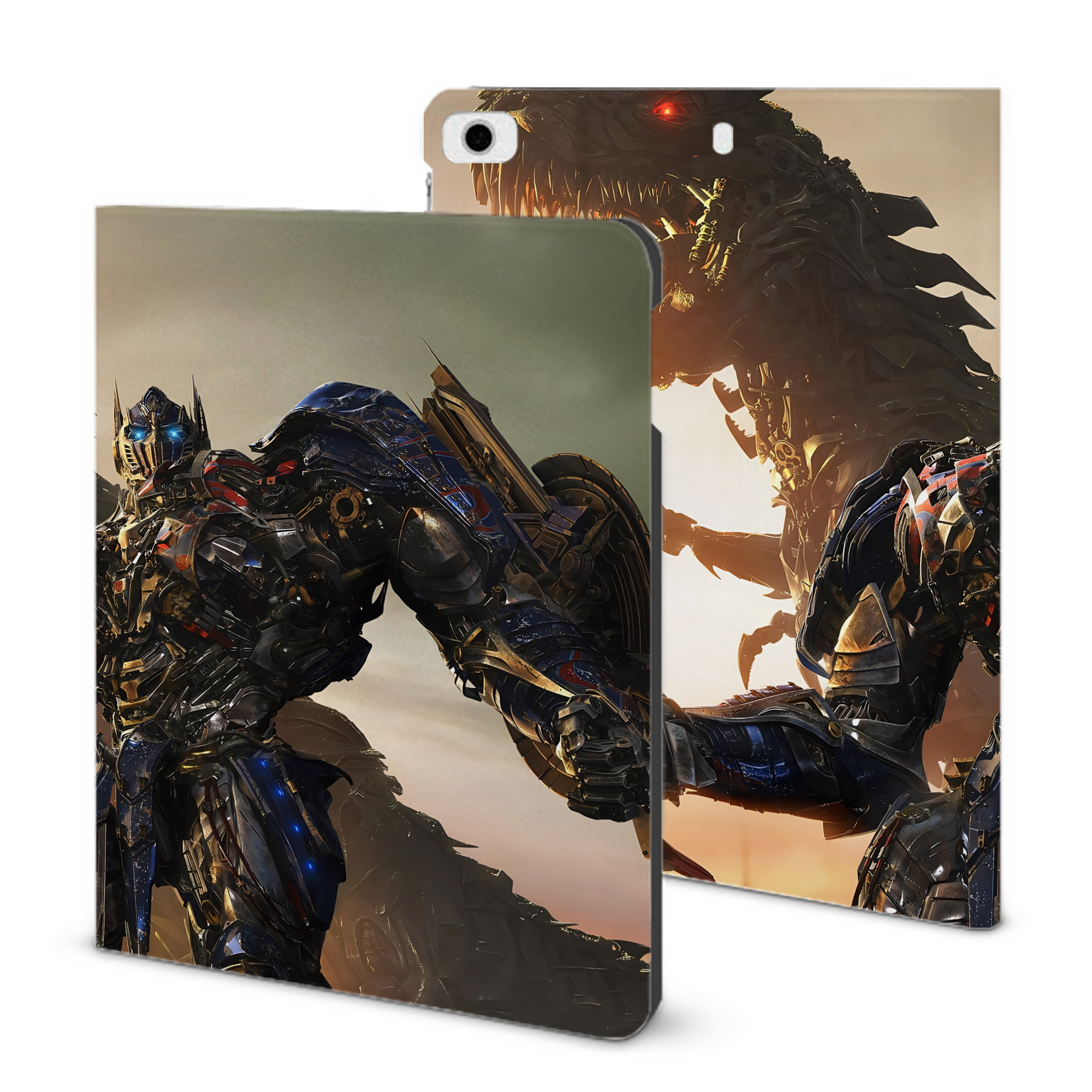 （画像用） Transformers トランスフォーマー IPad ケース ブック型 PUレザー TPU 耐衝撃 軽量 薄型 ペン収納なし 全面保護 IPad 各モデル対応